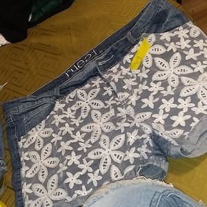 Denim shorts
